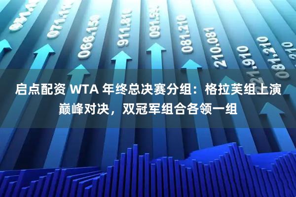 启点配资 WTA 年终总决赛分组：格拉芙组上演巅峰对决，双冠军组合各领一组